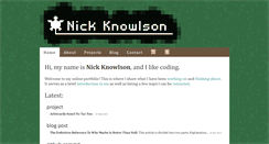 Desktop Screenshot of nickknowlson.com